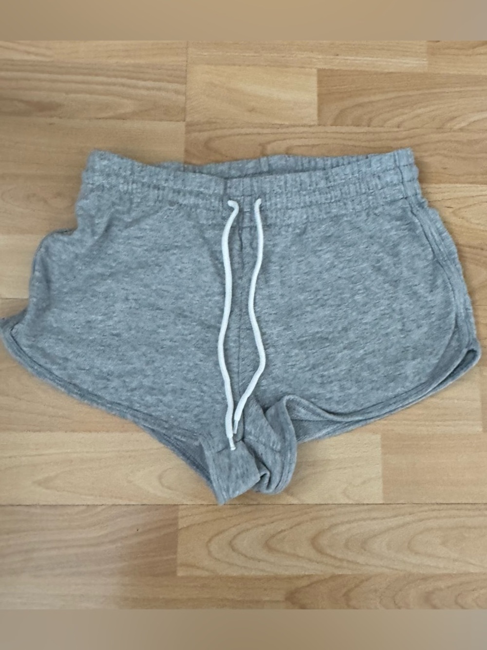Sunday Best Gray Athletic Knit Shorts with Drawstring